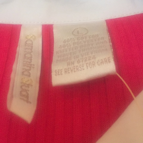 NWT - Pink and white layered look collared top - Picture 2 of 5